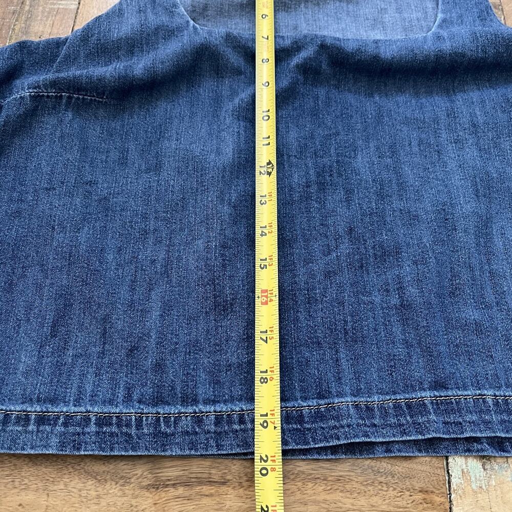 Old Navy Sleeveless Square Neck Dark Wash Denim Top Women's XL 100% Cotton - Picture 8 of 9